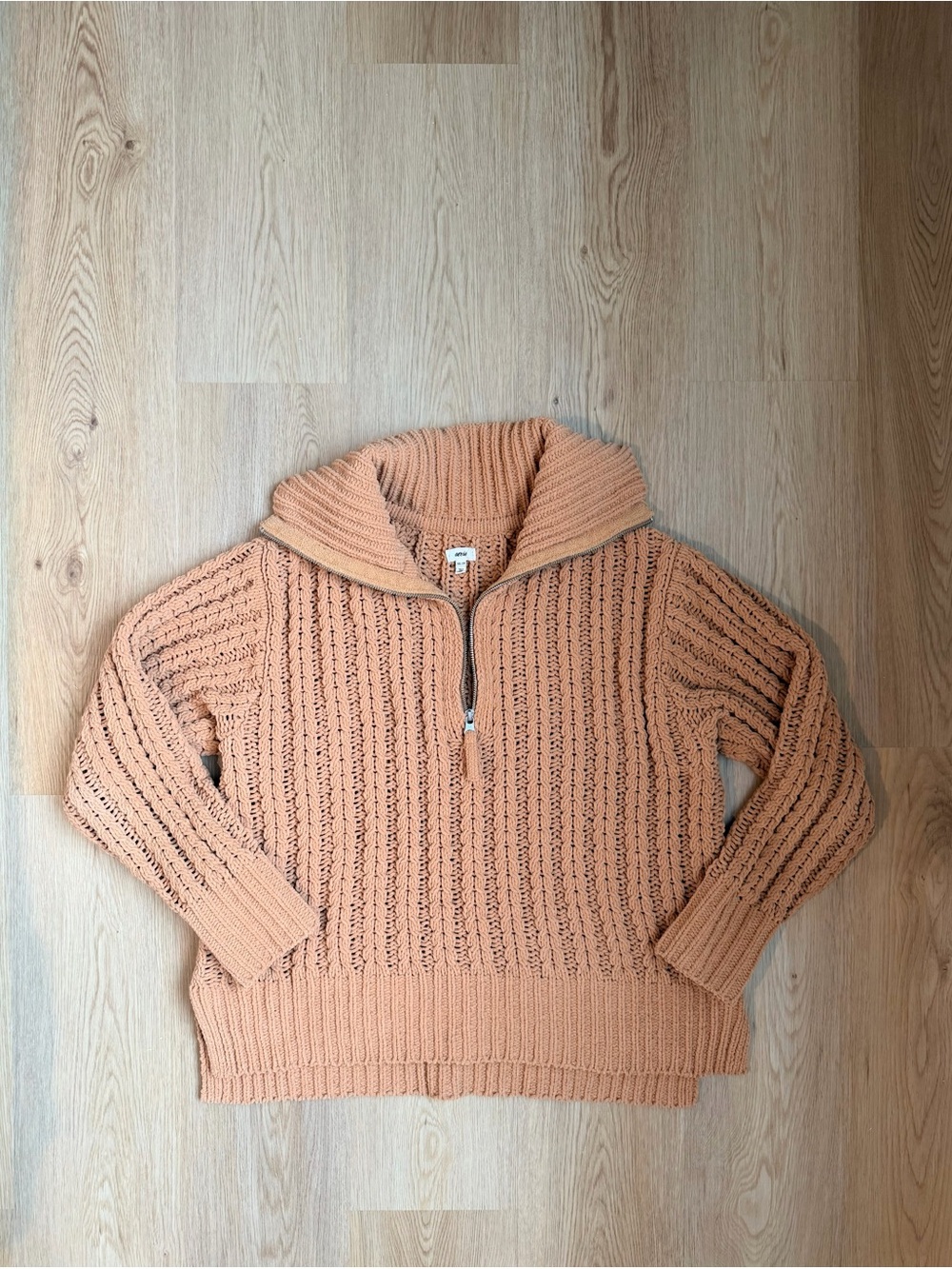 aerie Oversized Cable Knit Half-Zip Sweater